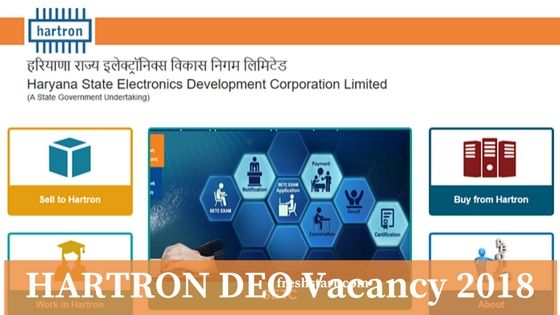 Hartron DEO 248 Vacancies in Haryana - Apply Hartron Recruitment 2018
